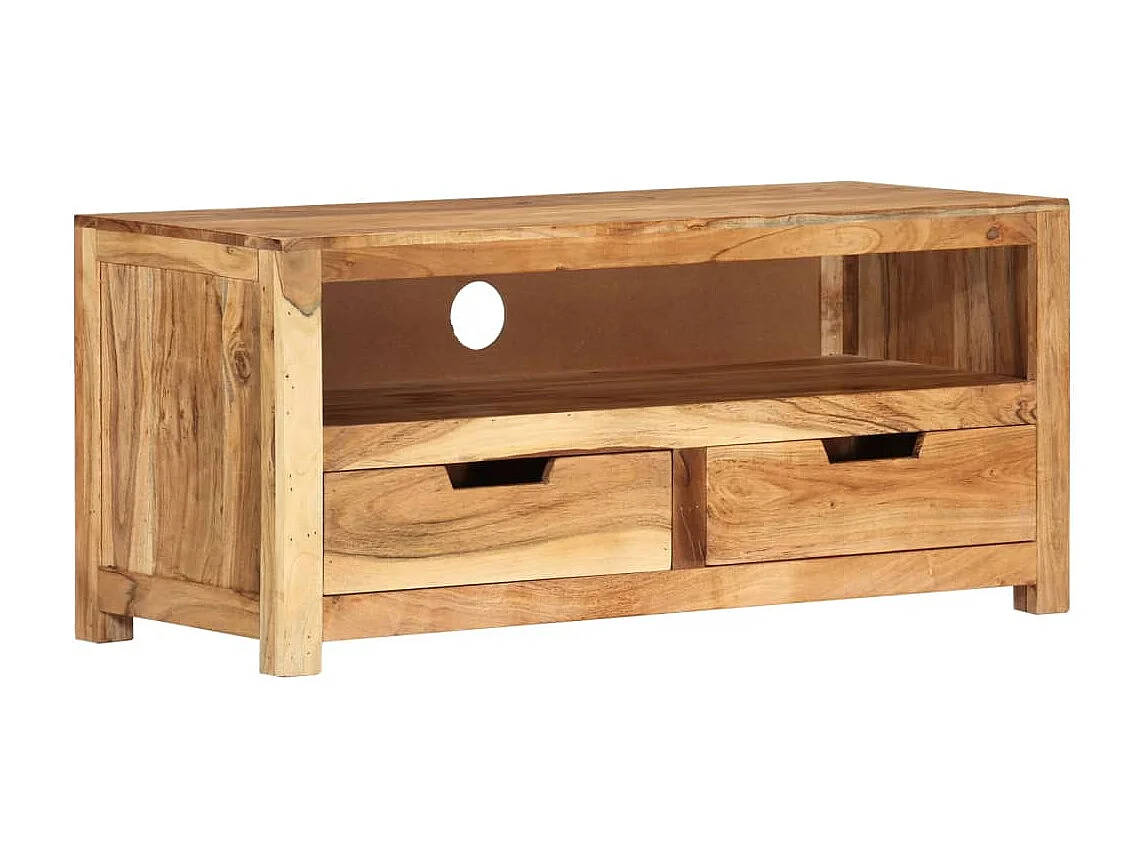 Meuble TV 88x35x40 cm bois d'acacia massif