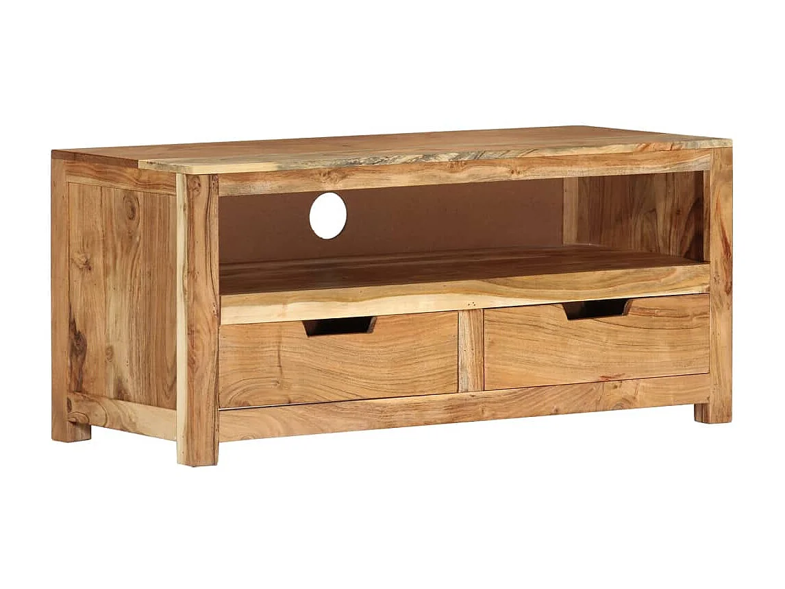 Meuble TV 88x35x40 cm bois d'acacia massif