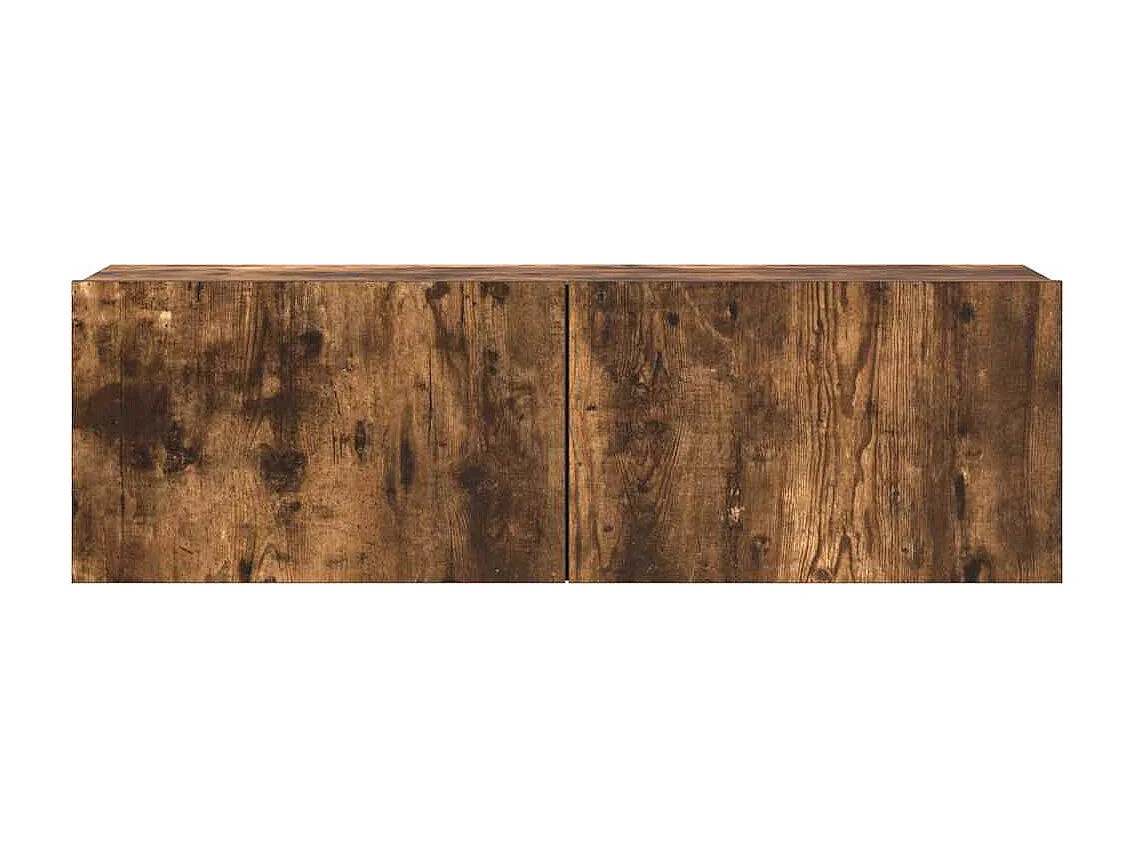 Conjunto móveis de TV 7 pcs madeira processada carvalho fumado