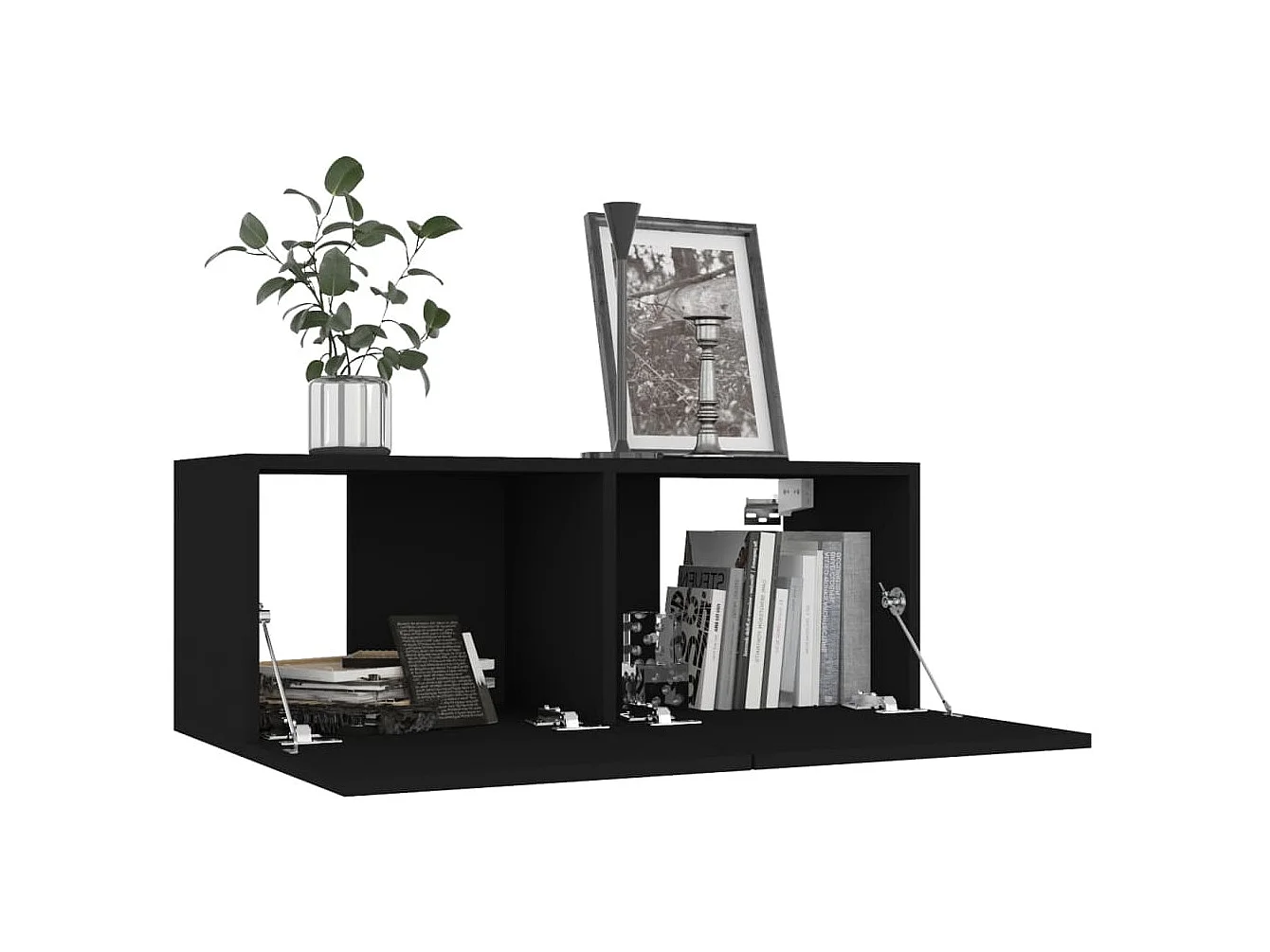 5-tlg. TV-Schrank-Set Schwarz Holzwerkstoff