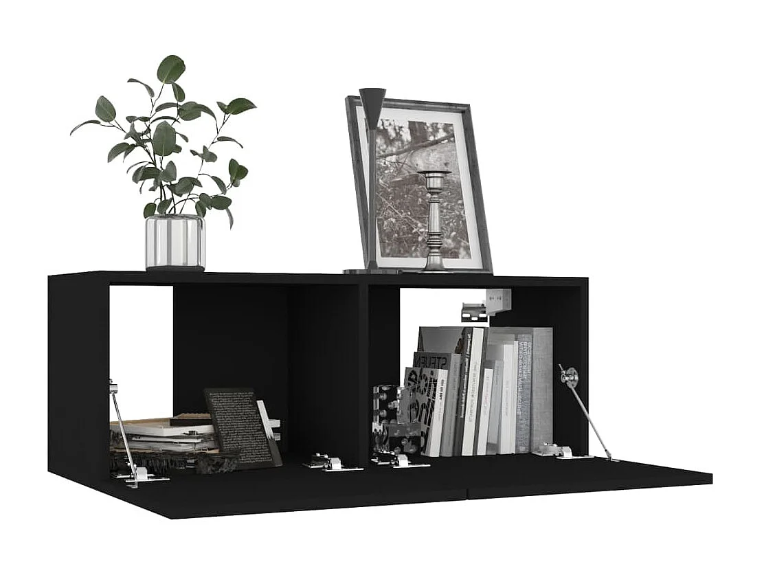 5-tlg. TV-Schrank-Set Schwarz Holzwerkstoff