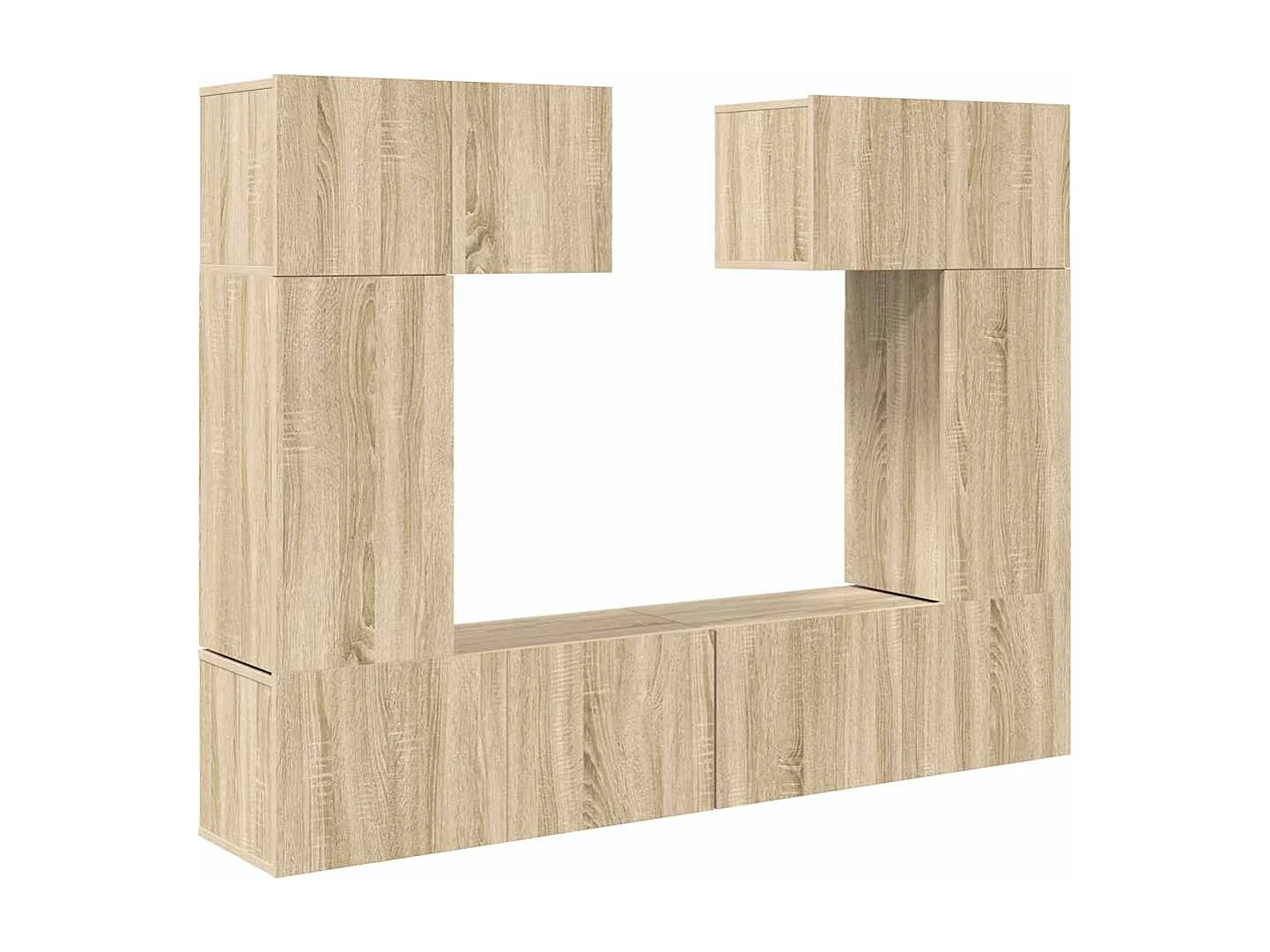 6-tlg. TV-Schrank-Set Sonoma-Eiche Holzwerkstoff