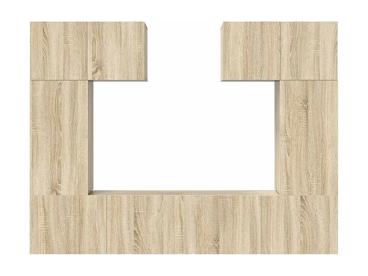 6-tlg. TV-Schrank-Set Sonoma-Eiche Holzwerkstoff
