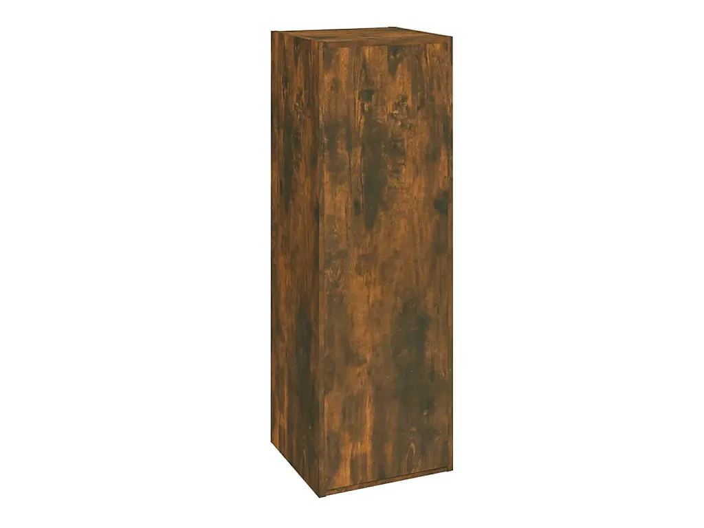 Mobile Porta TV a Parete Rovere Fumo in Legno Multistrato