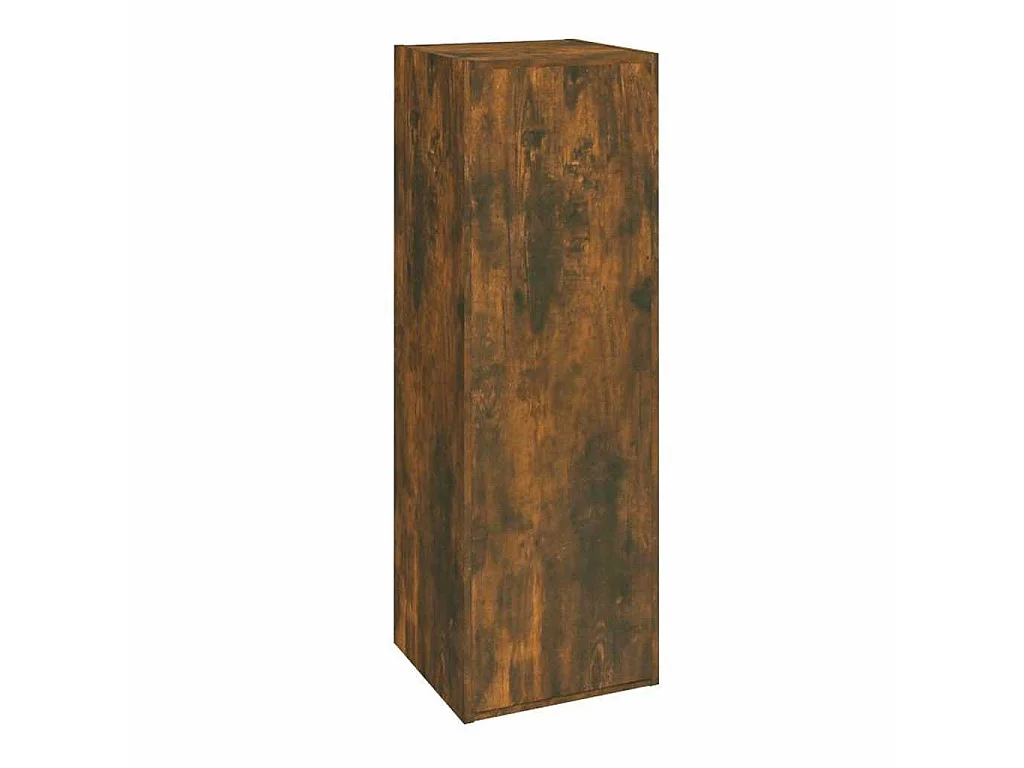 Mobile Porta TV a Parete Rovere Fumo in Legno Multistrato