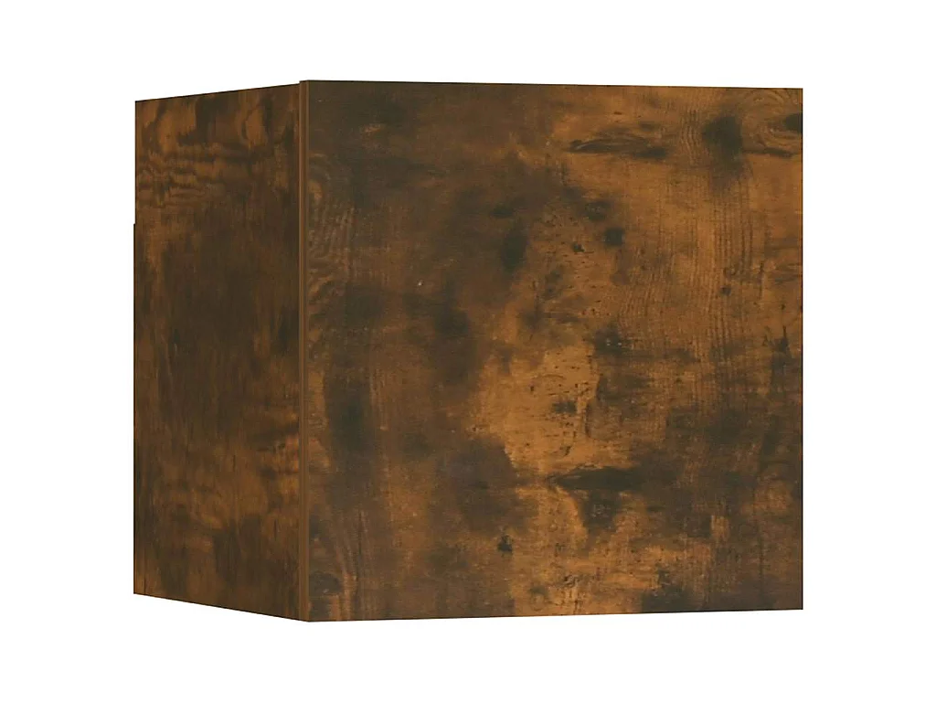 Mobile Porta TV a Parete Rovere Fumo in Legno Multistrato