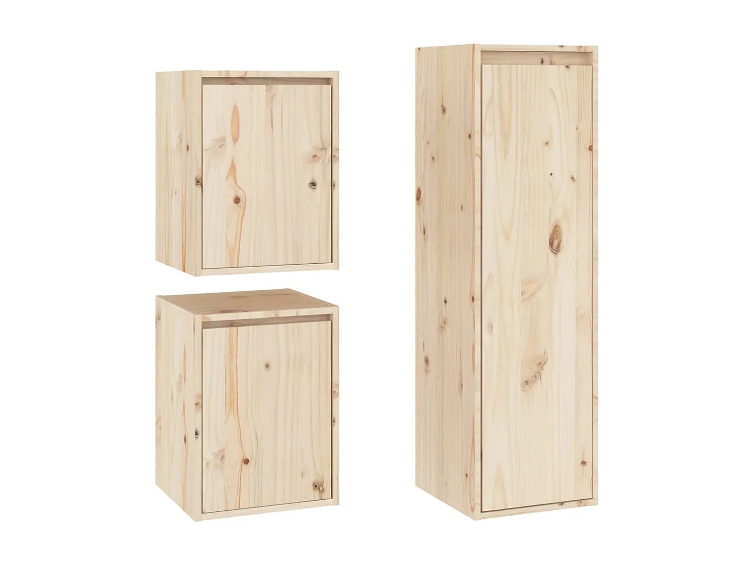 Tv-meubelen 3 st massief grenenhout