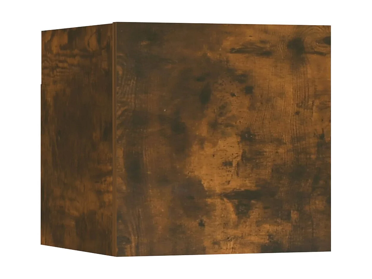 Set di Mobili Porta TV 6 pz Rovere Fumo in Legno Multistrato