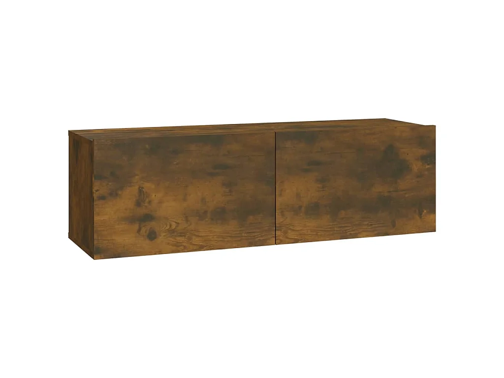 Set di Mobili Porta TV 6 pz Rovere Fumo in Legno Multistrato
