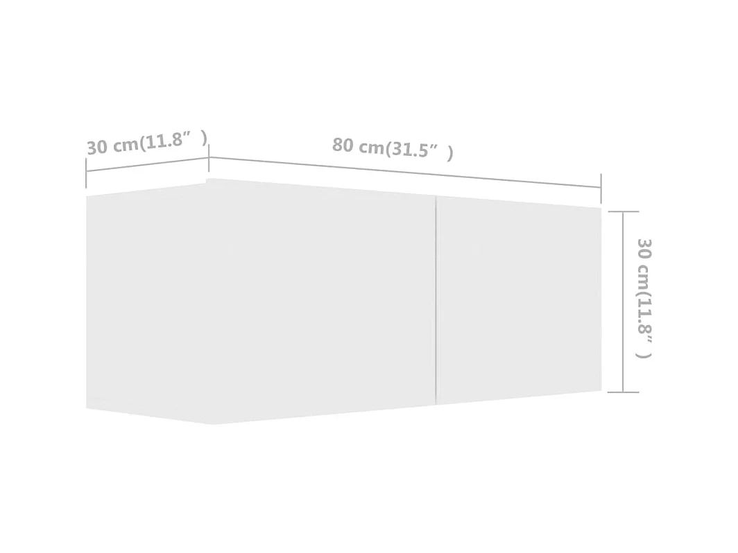 Ensemble de meubles TV 6 pcs Blanc Bois d'ingénierie