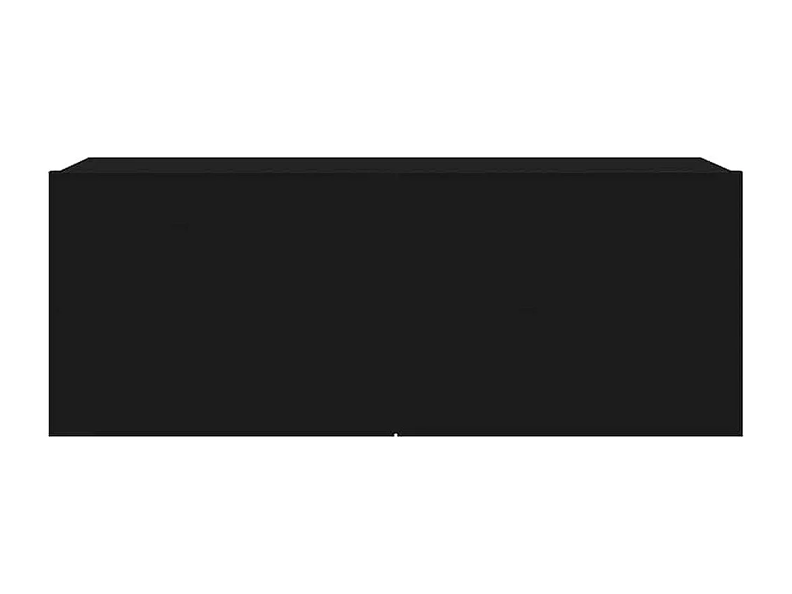 Conjunto móveis de TV 4 pcs madeira processada preto