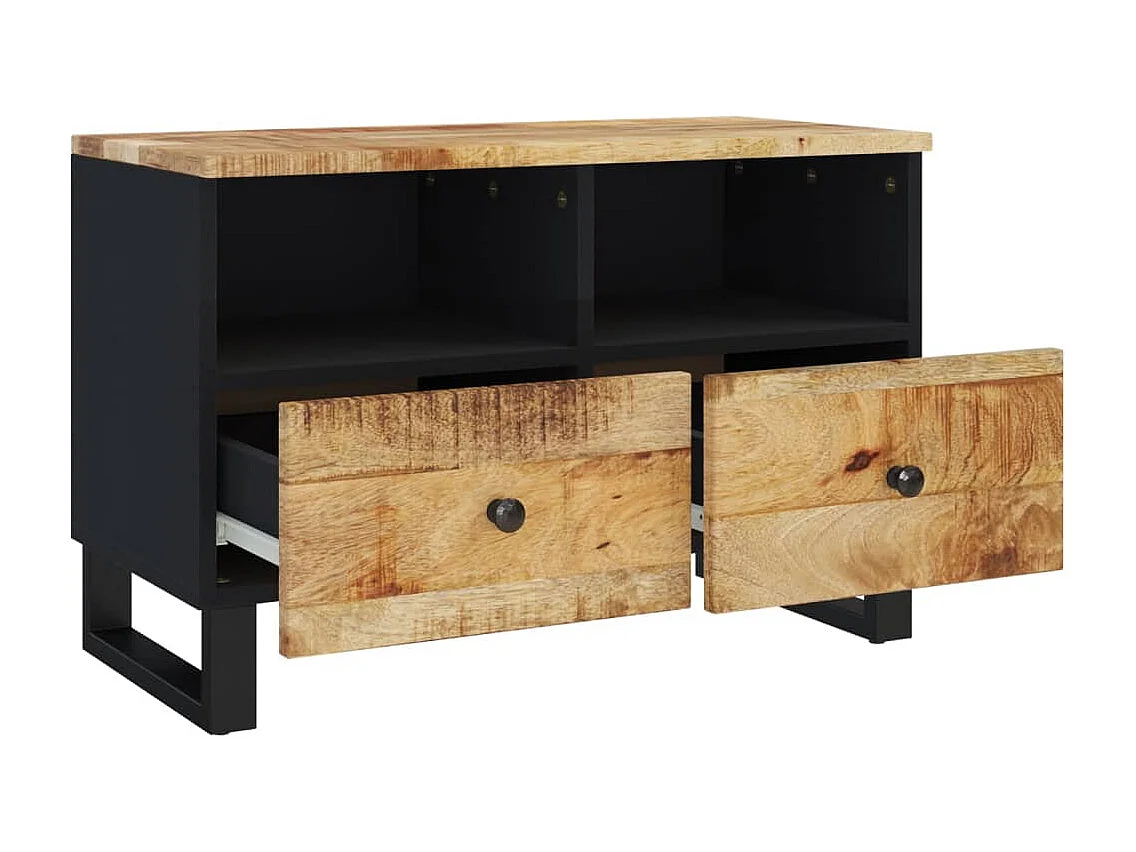 Mobile Porta TV 70x33x46 cm in Legno Massello di Mango
