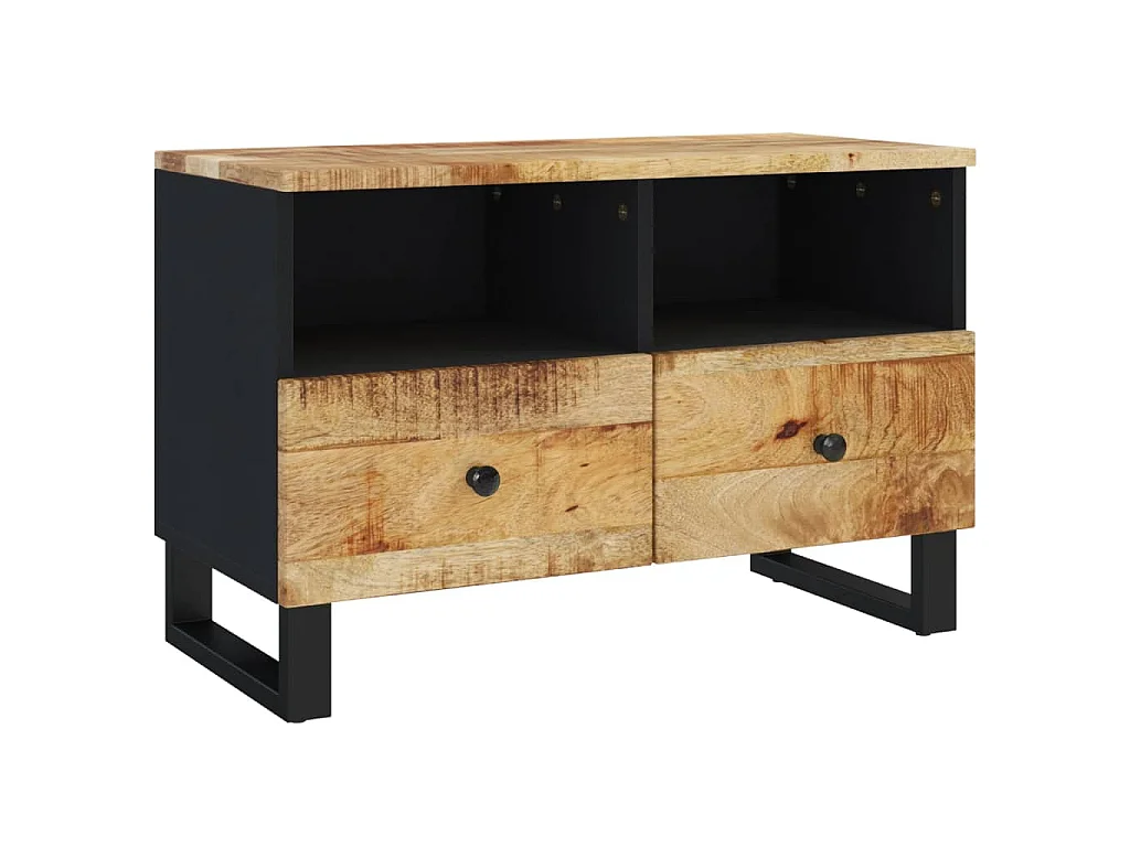 Mobile Porta TV 70x33x46 cm in Legno Massello di Mango
