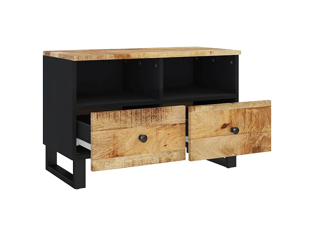 Mobile Porta TV 70x33x46 cm in Legno Massello di Mango
