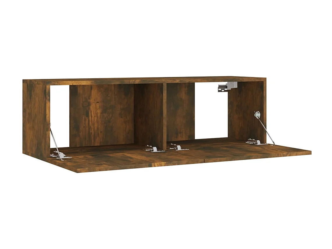 Conjunto móveis de TV 8 pcs madeira processada carvalho fumado