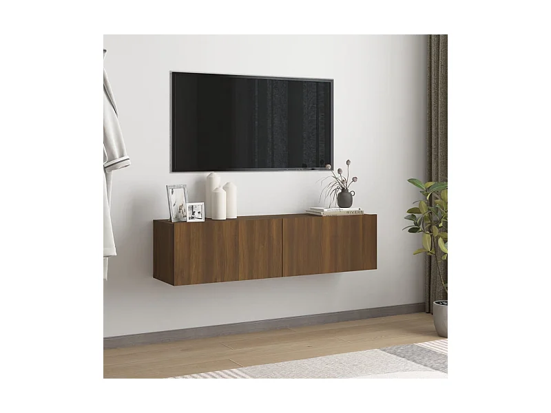 Armoire murale TV Chêne marron 120x30x30 cm Bois d'ingénierie