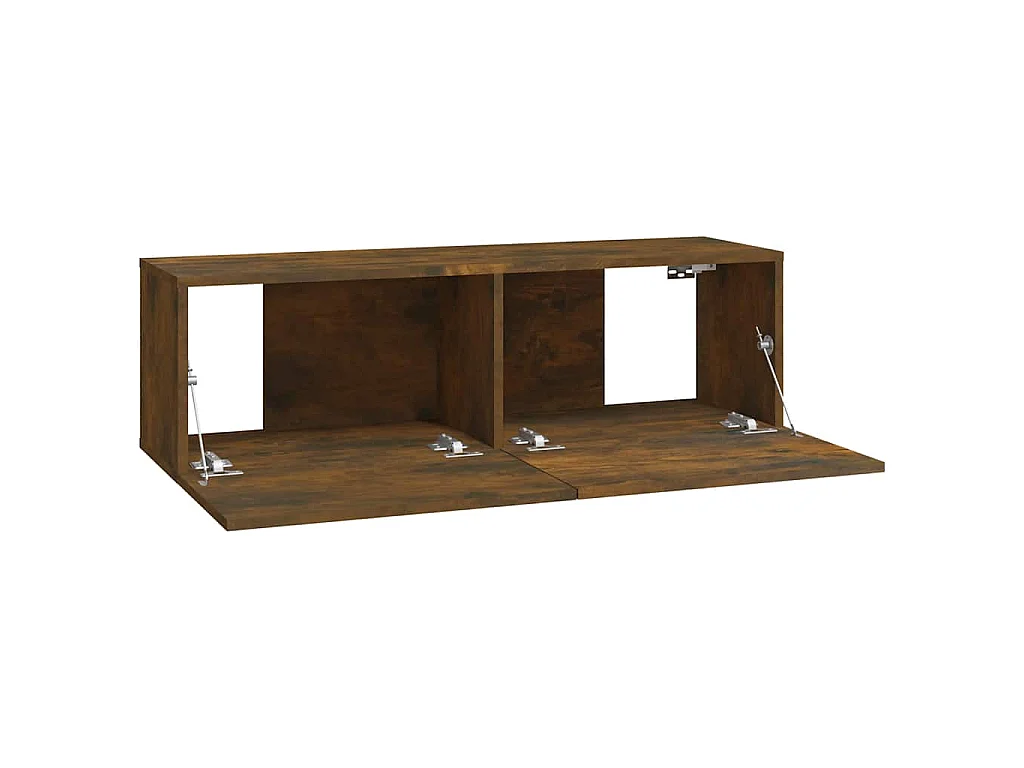 Meubles TV muraux 4 pcs chêne fumé 100x30x30 cm