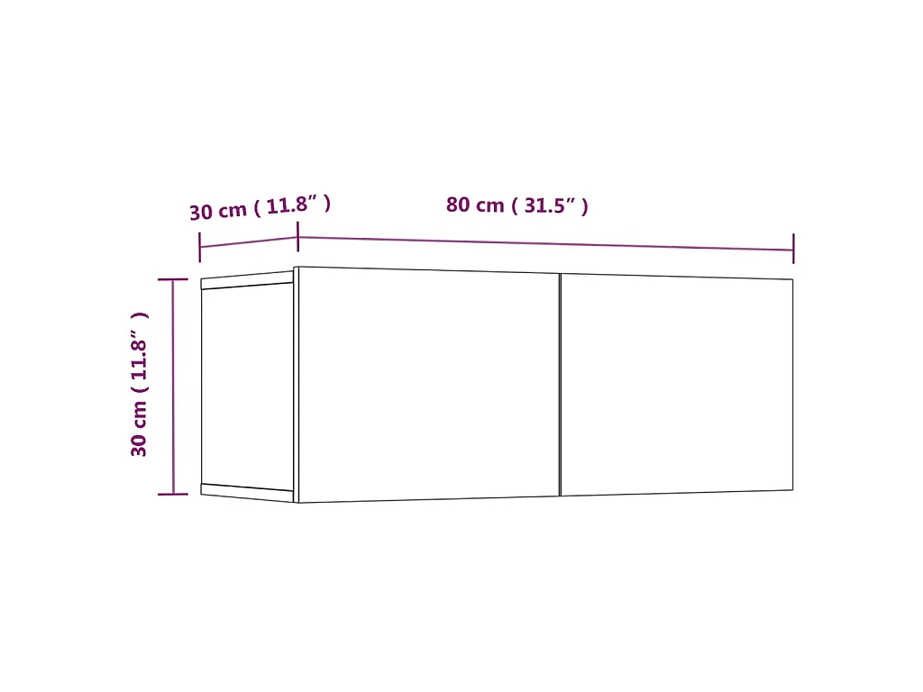 Set di Mobili Porta TV 4 pz Rovere Fumo in Legno Multistrato