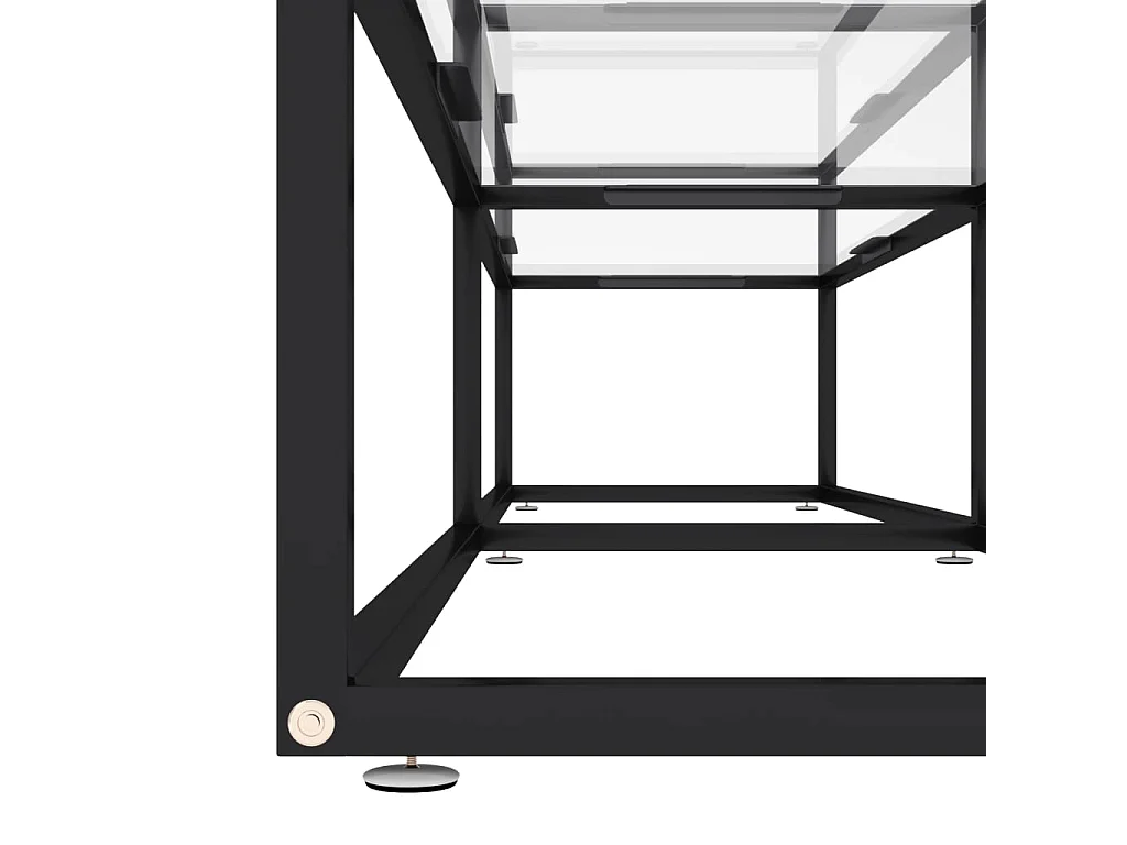 Meuble TV Transparent 180x40x40,5 cm Verre trempé