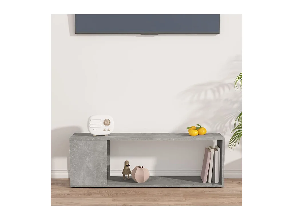 TV-Schrank Betongrau 100x24x32 cm Holzwerkstoff