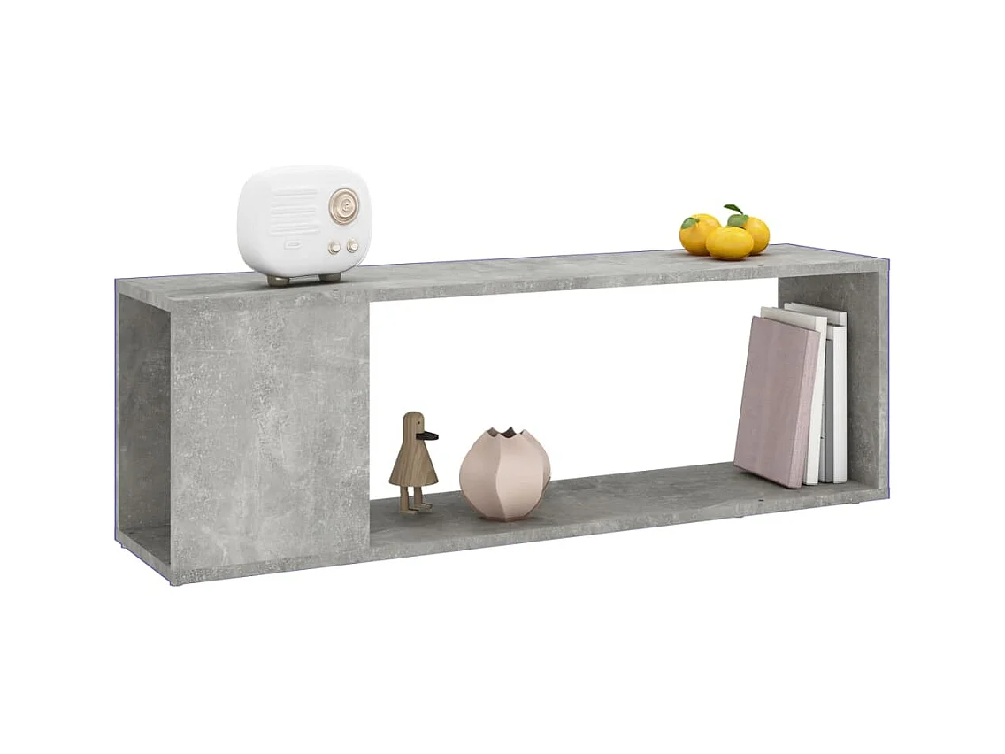 TV-Schrank Betongrau 100x24x32 cm Holzwerkstoff