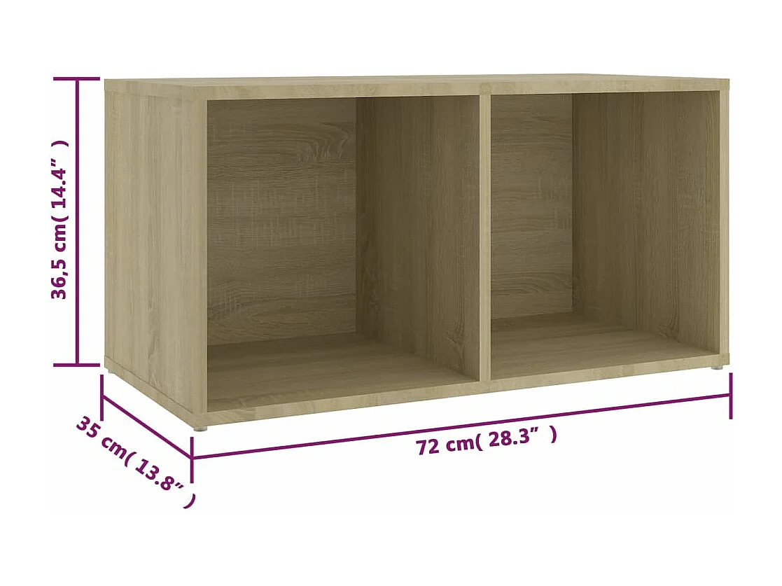 TV-Schränke 2 Stk. Sonoma-Eiche 72x35x36,5 cm Holzwerkstoff