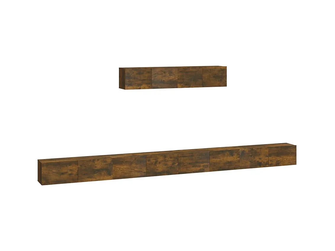 Ensemble de meubles TV 6 pcs Chêne fumé Bois d'ingénierie