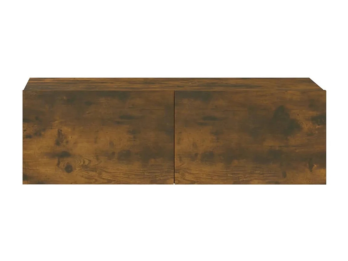 Set de muebles de TV 6 pzas madera contrachapada roble ahumado