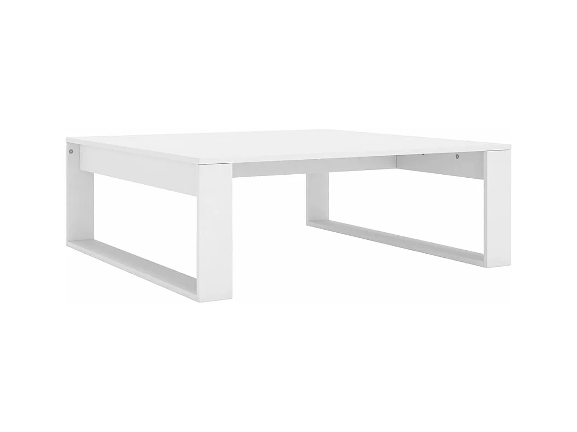 Table basse Blanc 100x100x35 cm Bois d’ingénierie