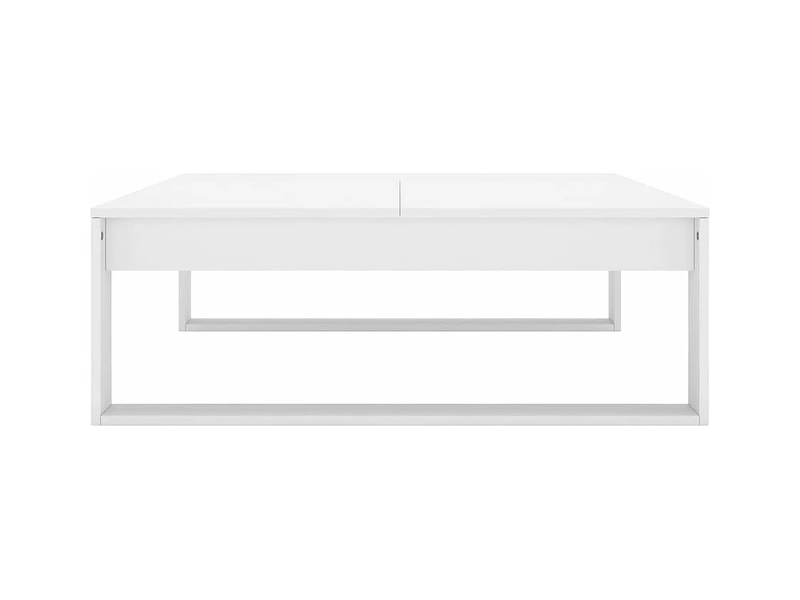 Table basse Blanc 100x100x35 cm Bois d’ingénierie