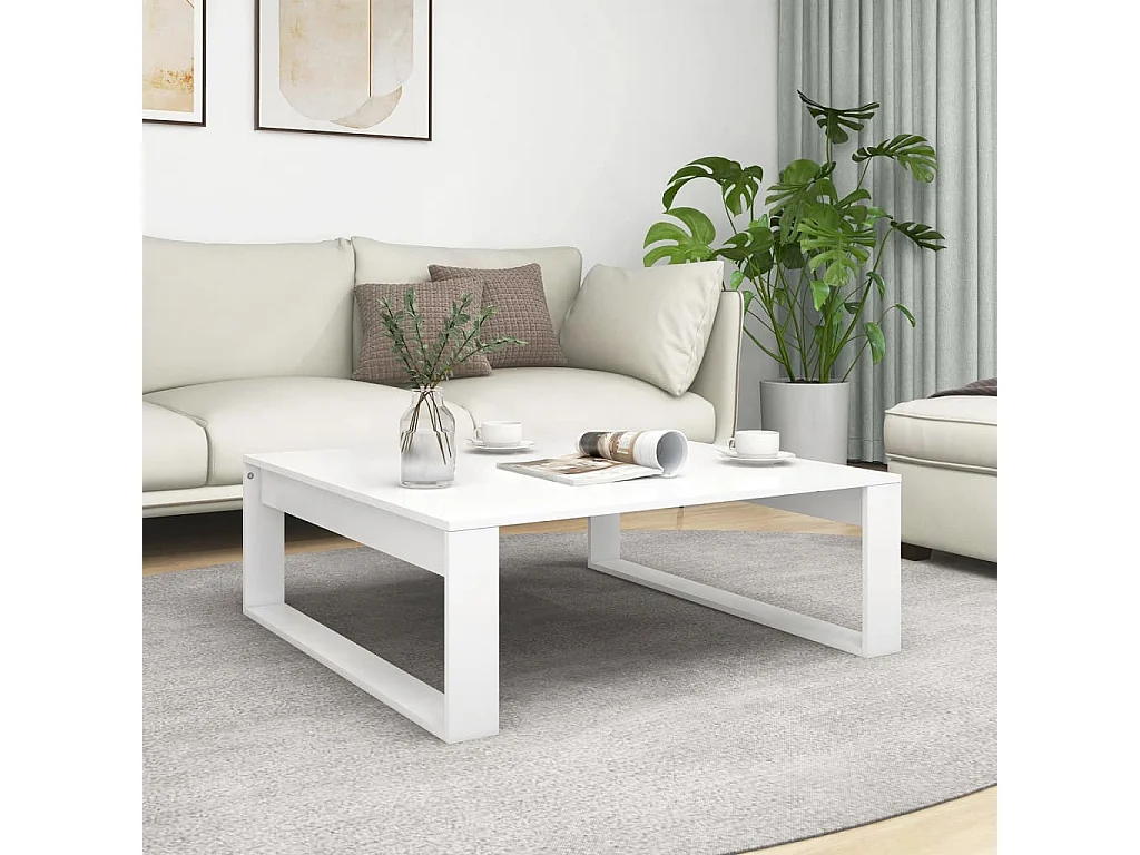 Couchtisch Weiß 100x100x35 cm Holzwerkstoff