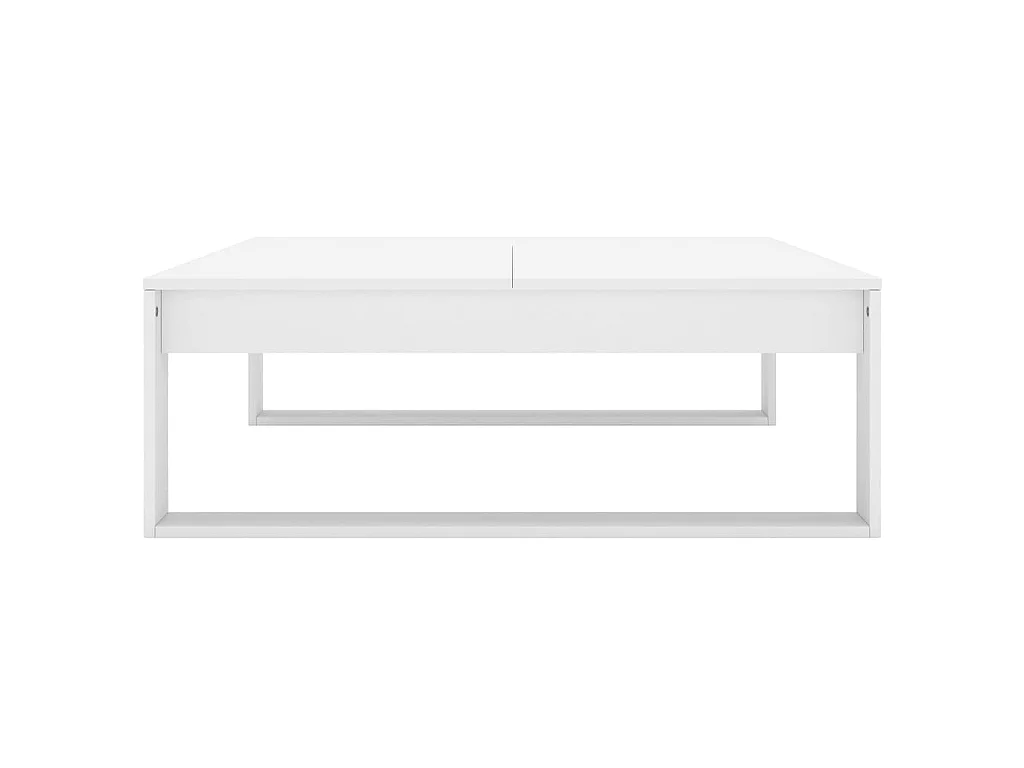 Table basse Blanc 100x100x35 cm Bois d’ingénierie