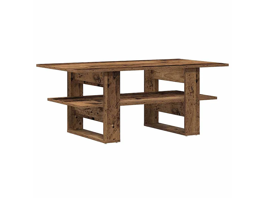Salontafel 102x55x42 cm bewerkt hout oud houtkleurig