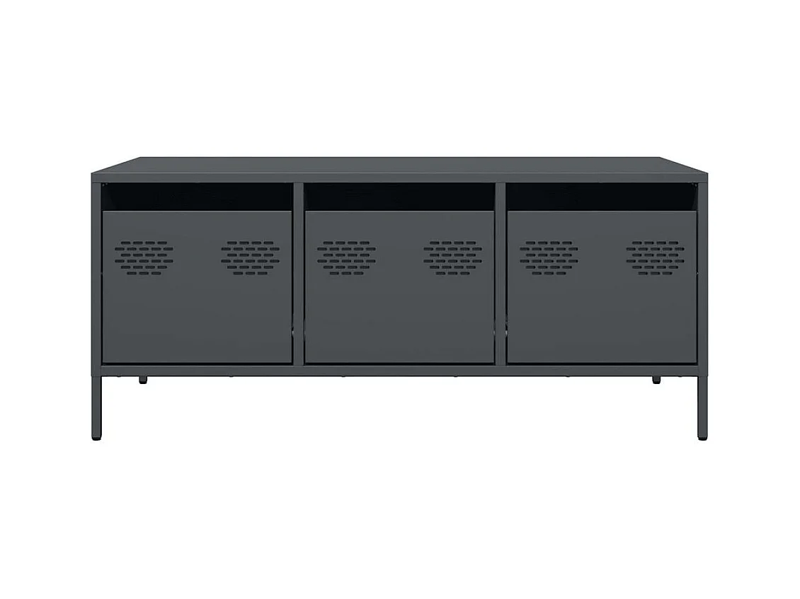 Salontafel 101,5x50x43,5 cm koudgewalst staal antracietkleurig