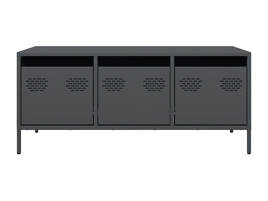 Salontafel 101,5x50x43,5 cm koudgewalst staal antracietkleurig