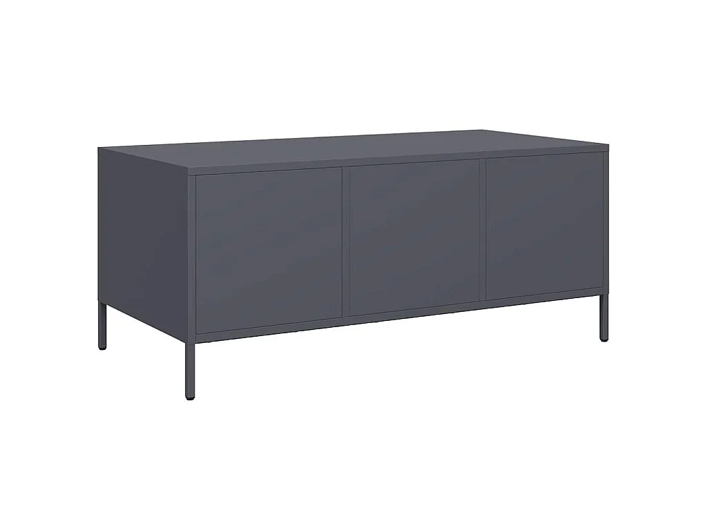 Table basse anthracite 101,5x50x43,5 cm acier laminé à froid