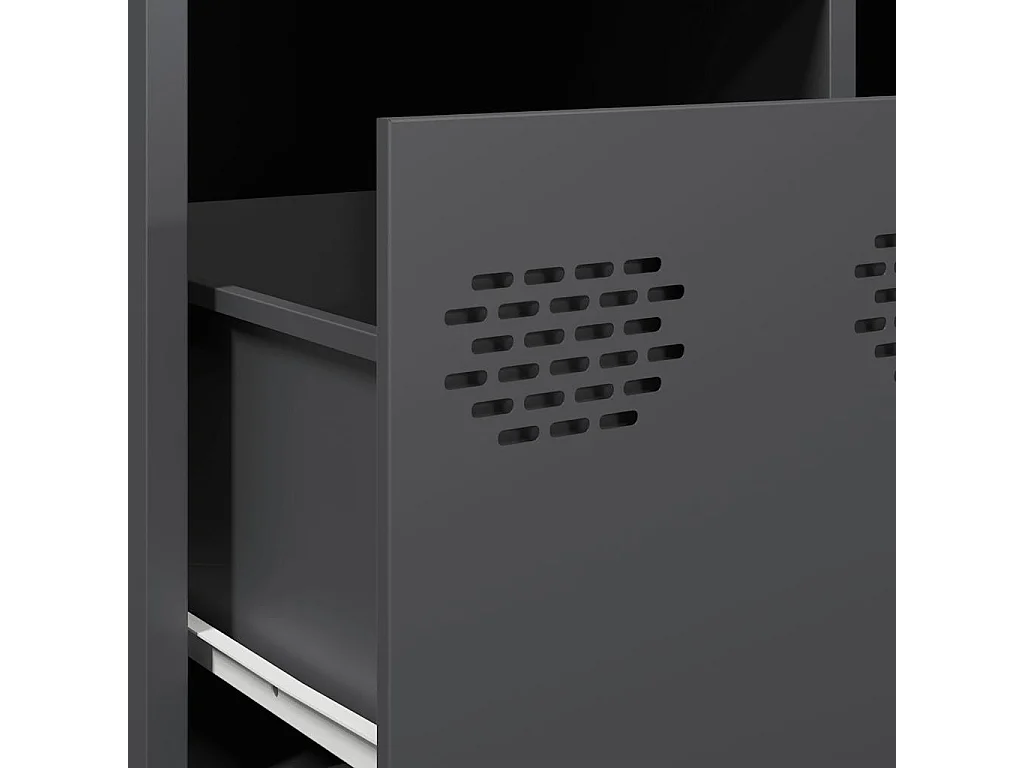 Table basse anthracite 101,5x50x43,5 cm acier laminé à froid
