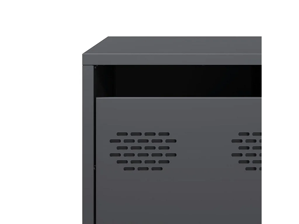Table basse anthracite 101,5x50x43,5 cm acier laminé à froid