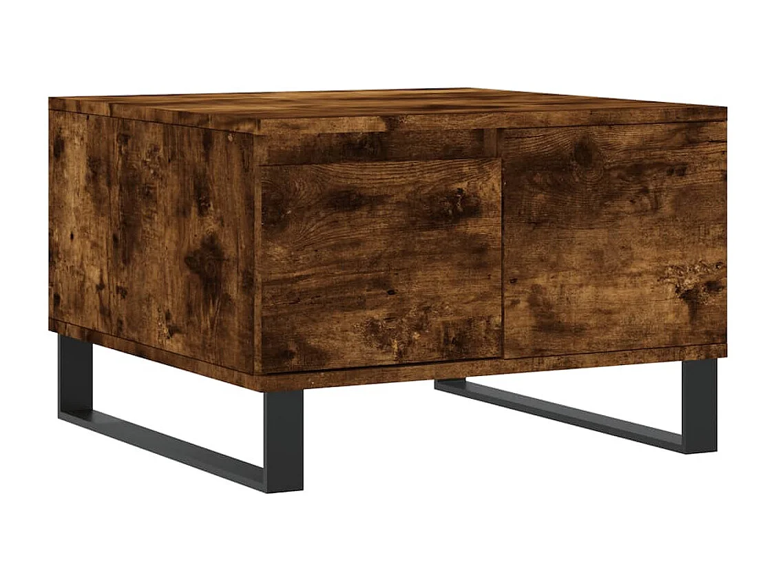 Table basse chêne fumé 55x55x36,5 cm bois d'ingénierie