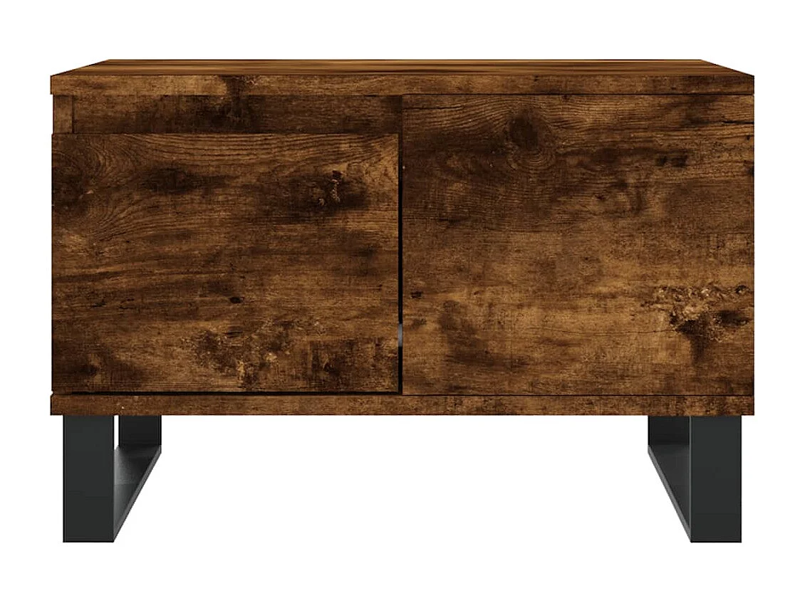 Table basse chêne fumé 55x55x36,5 cm bois d'ingénierie
