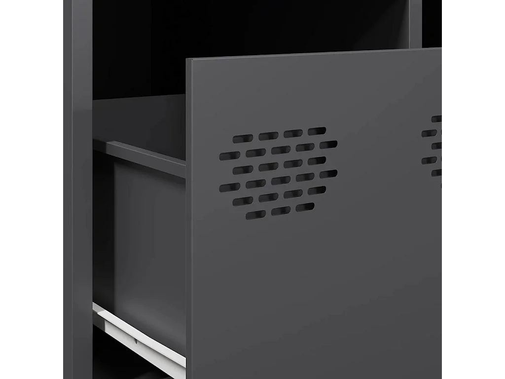 Table basse anthracite 101,5x50x43,5 cm acier laminé à froid