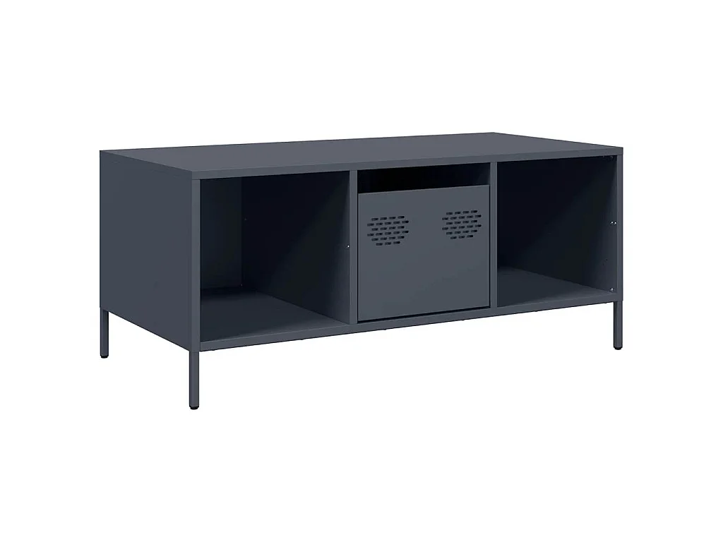 Tavolino Antracite 101,5x50x43,5cm in Acciaio Laminato a Freddo