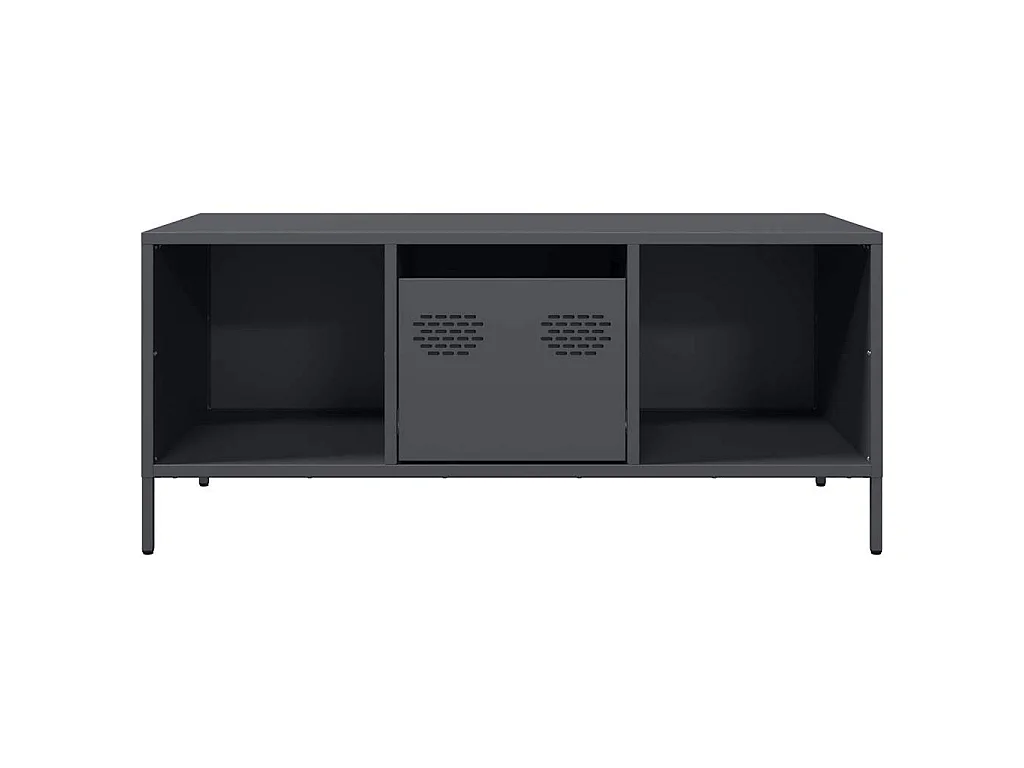 Tavolino Antracite 101,5x50x43,5cm in Acciaio Laminato a Freddo