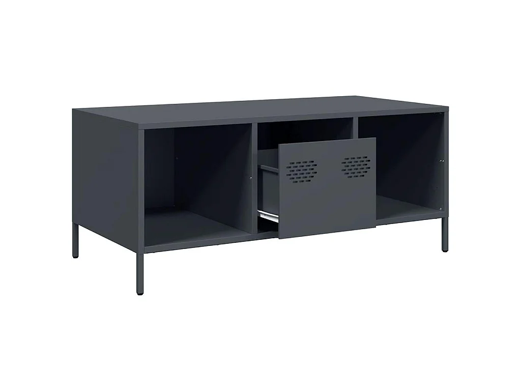 Tavolino Antracite 101,5x50x43,5cm in Acciaio Laminato a Freddo