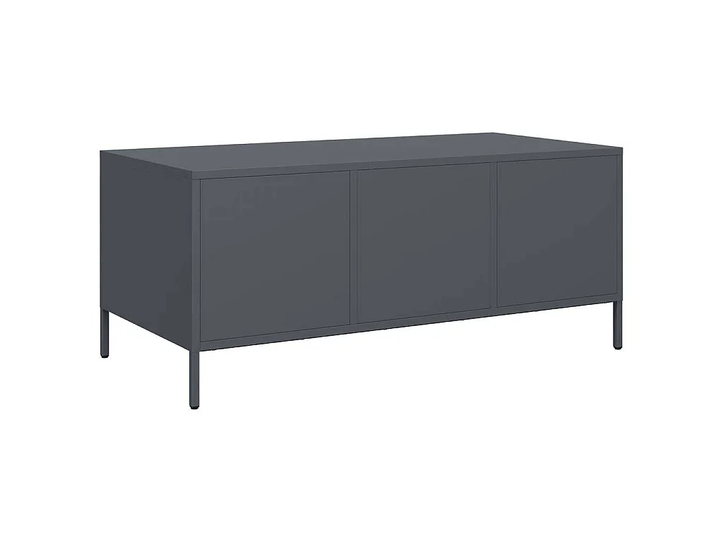 Table basse anthracite 101,5x50x43,5 cm acier laminé à froid