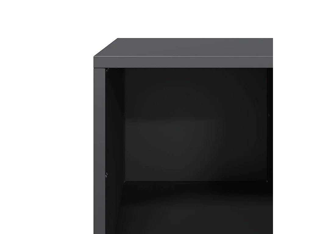 Table basse anthracite 101,5x50x43,5 cm acier laminé à froid