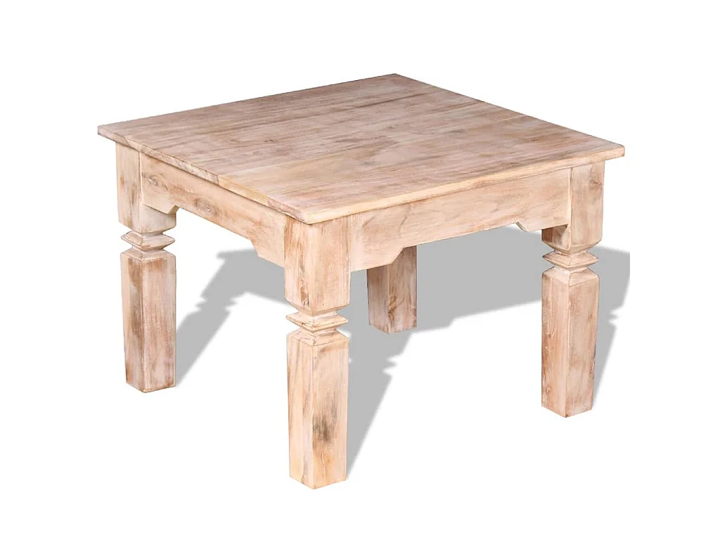 Mesa de centro de madera de acacia 60x60x45 cm