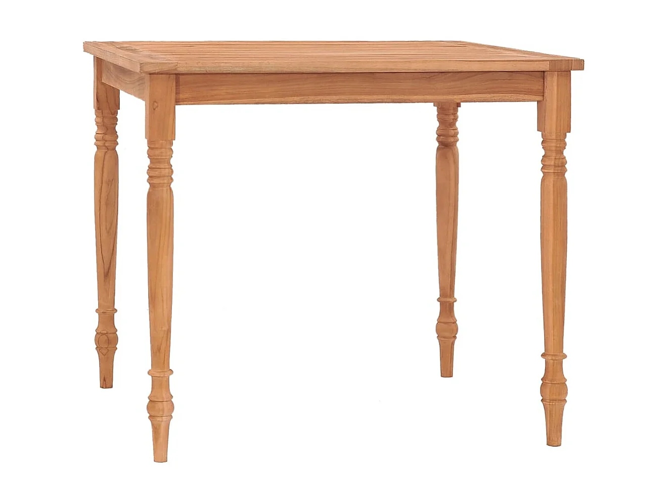 Table Batavia 85x85x75 cm Bois de teck massif