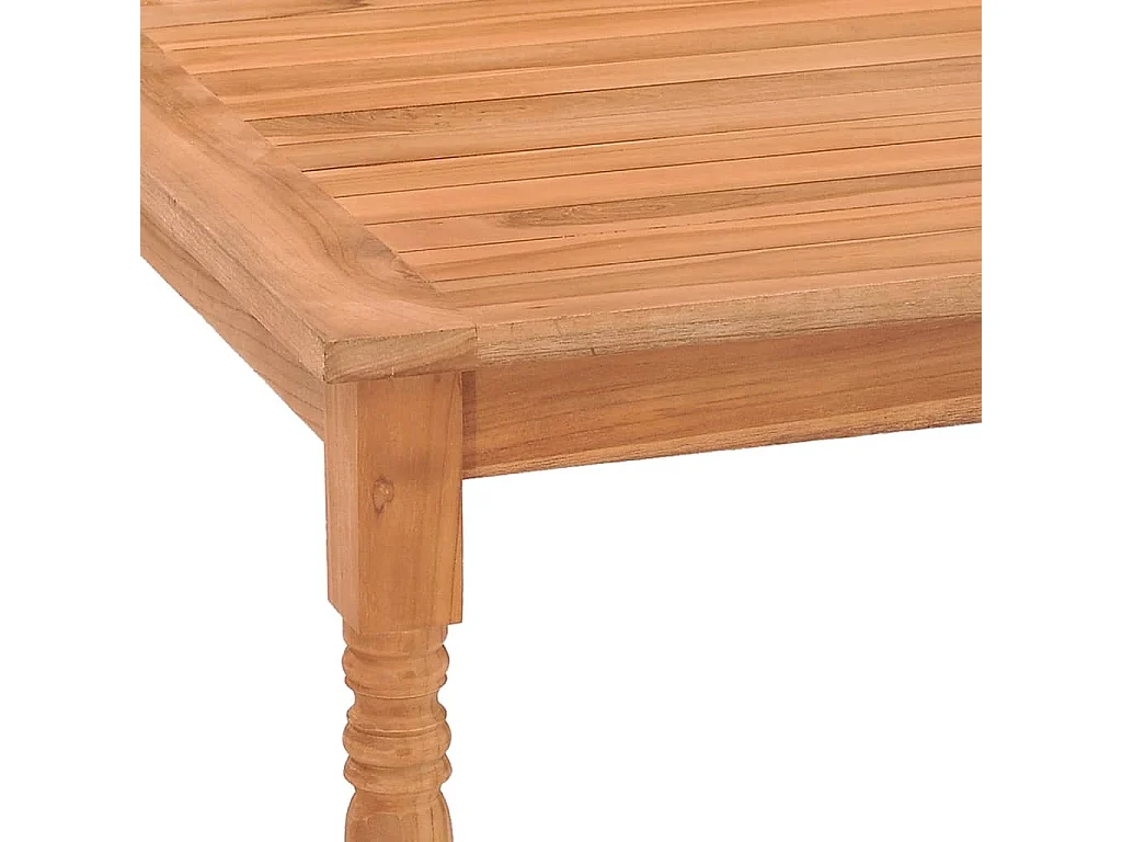 Table Batavia 85x85x75 cm Bois de teck massif