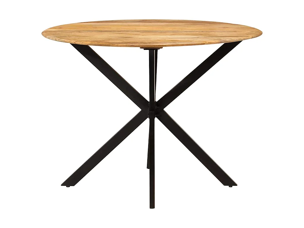 Esstisch Ø110x78 cm Massivholz Mango und Stahl